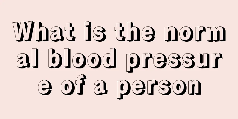 What is the normal blood pressure of a person