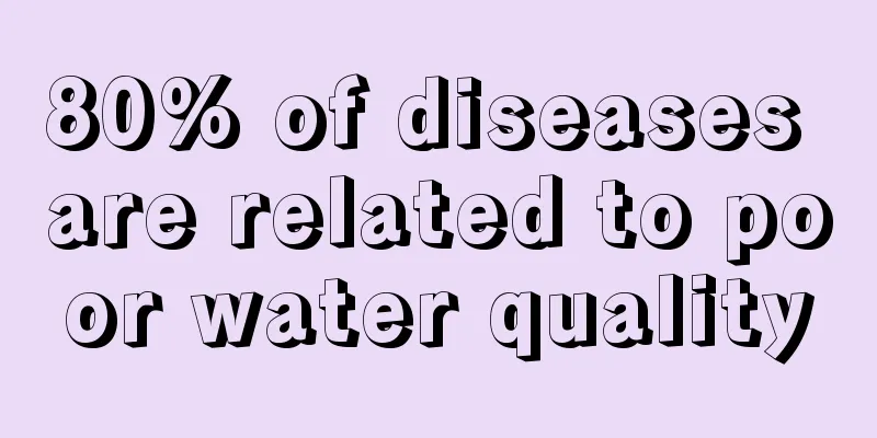 80% of diseases are related to poor water quality