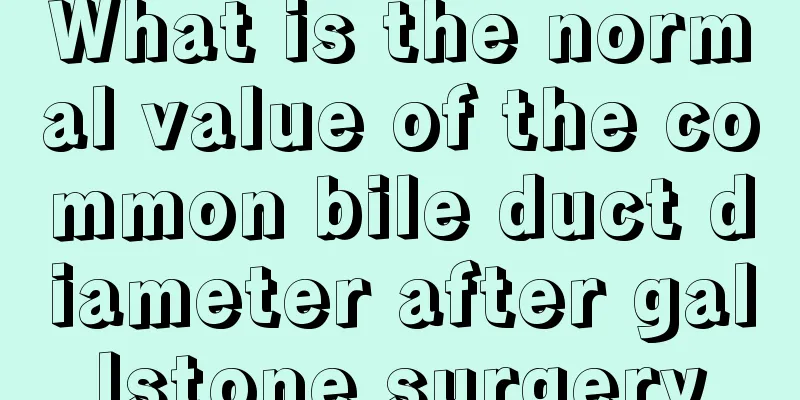What is the normal value of the common bile duct diameter after gallstone surgery