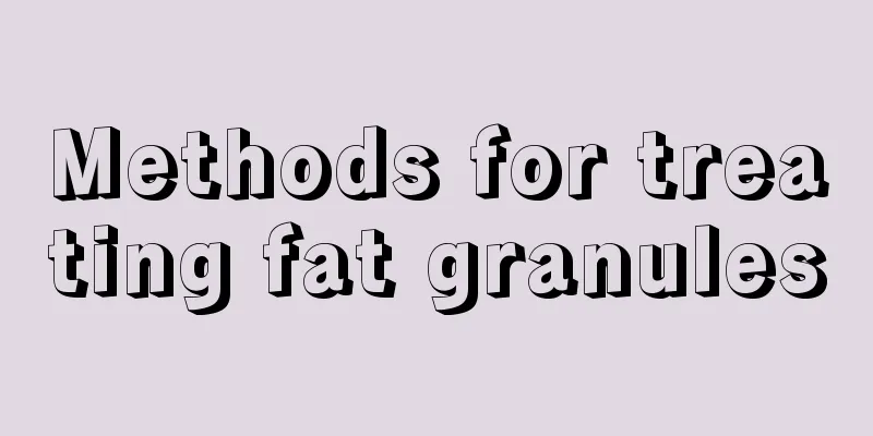 Methods for treating fat granules