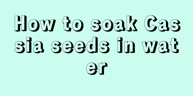 How to soak Cassia seeds in water