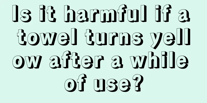 Is it harmful if a towel turns yellow after a while of use?