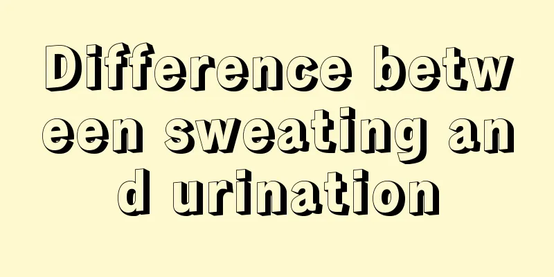 Difference between sweating and urination
