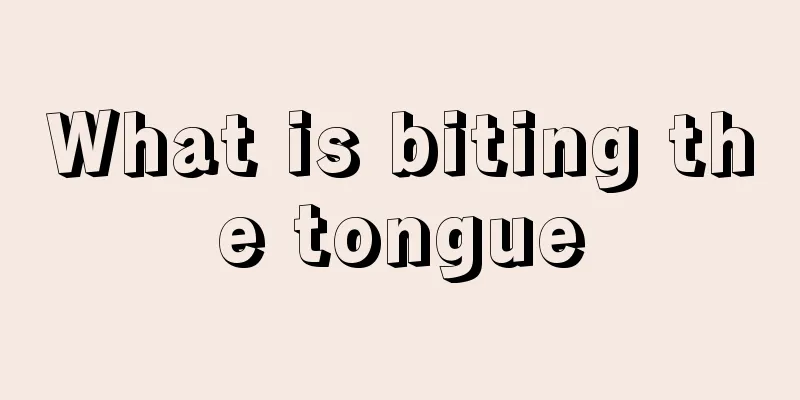 What is biting the tongue