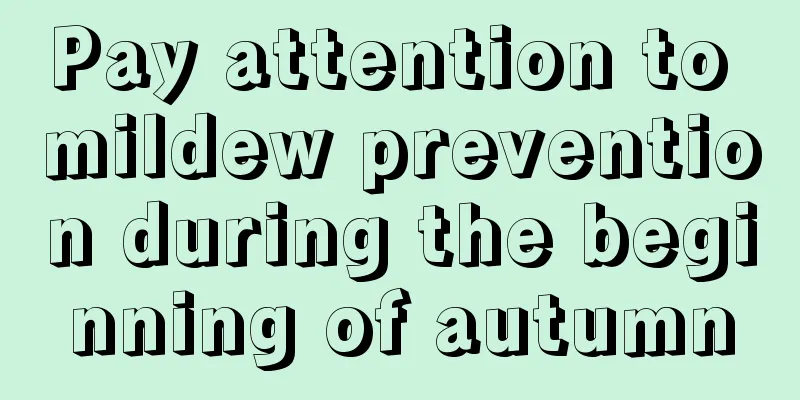 Pay attention to mildew prevention during the beginning of autumn