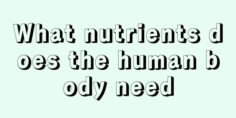What nutrients does the human body need