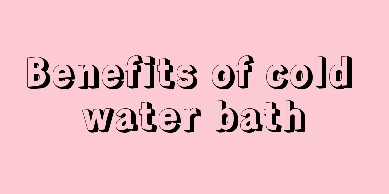Benefits of cold water bath