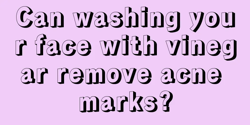Can washing your face with vinegar remove acne marks?