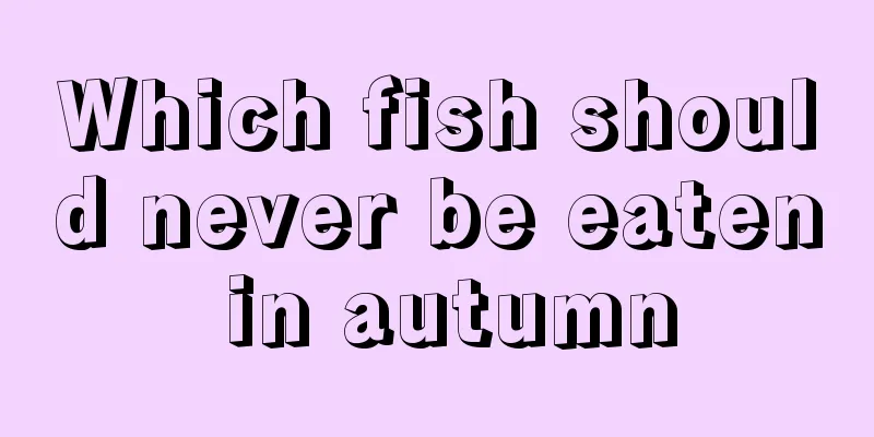 Which fish should never be eaten in autumn