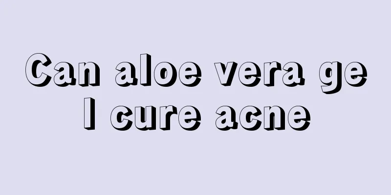 Can aloe vera gel cure acne
