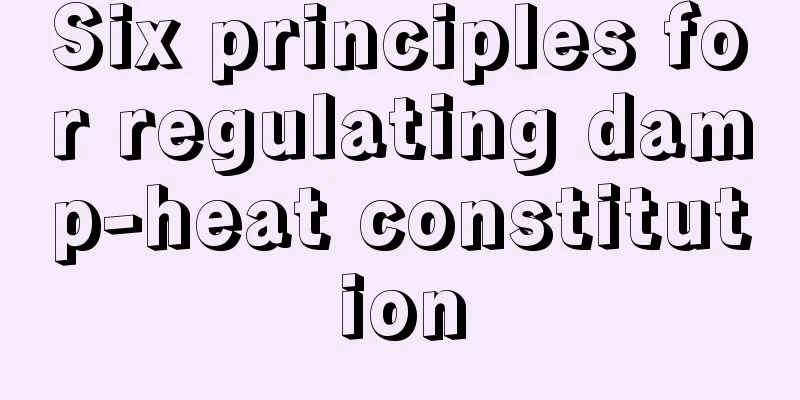 Six principles for regulating damp-heat constitution