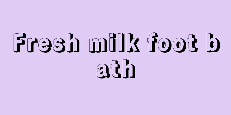 Fresh milk foot bath