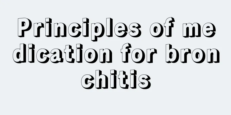 Principles of medication for bronchitis