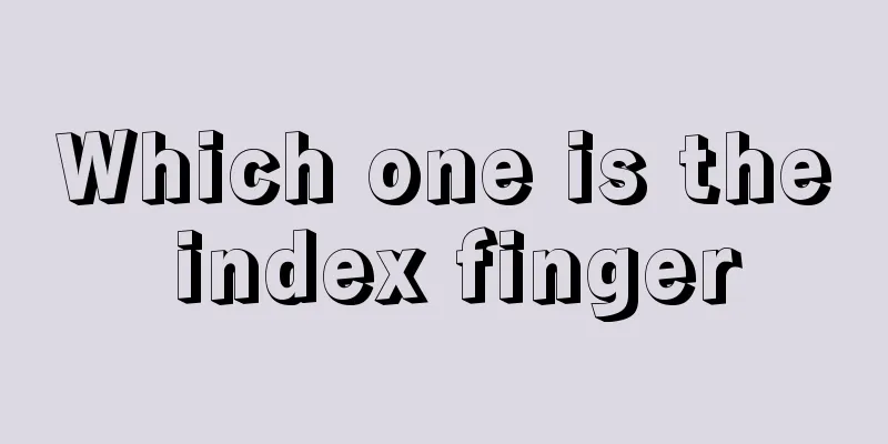 Which one is the index finger