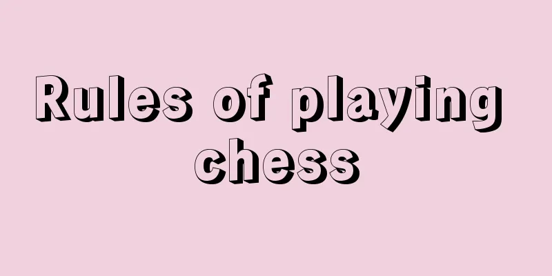 Rules of playing chess