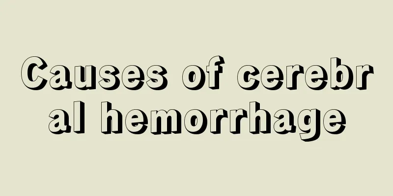 Causes of cerebral hemorrhage