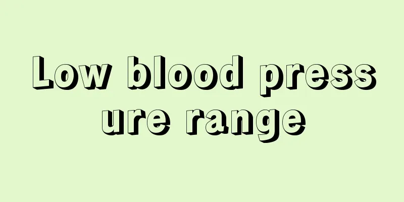 Low blood pressure range