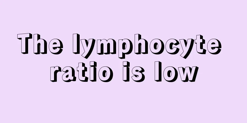 The lymphocyte ratio is low