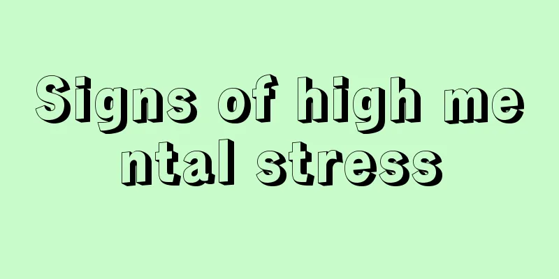 Signs of high mental stress