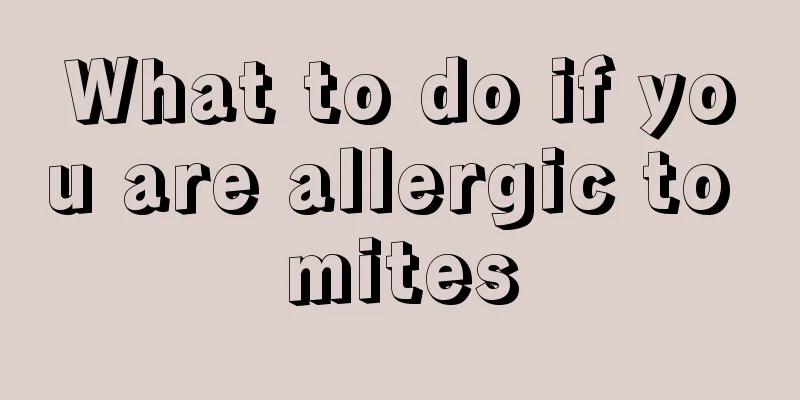 What to do if you are allergic to mites