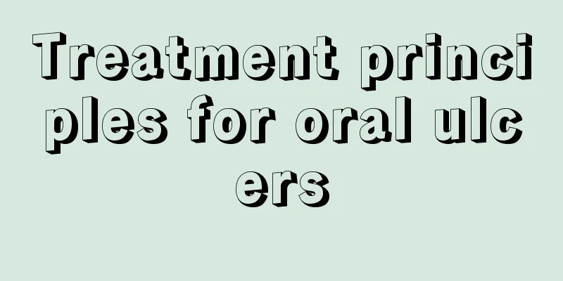 Treatment principles for oral ulcers