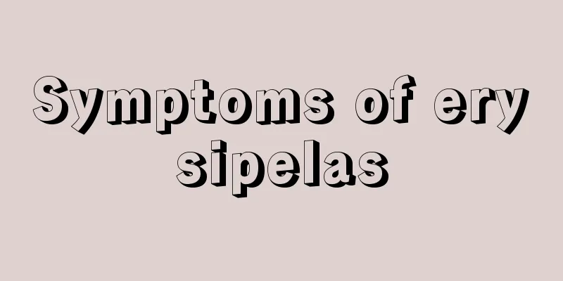Symptoms of erysipelas