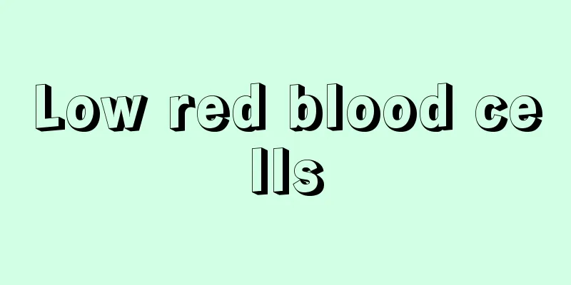 Low red blood cells