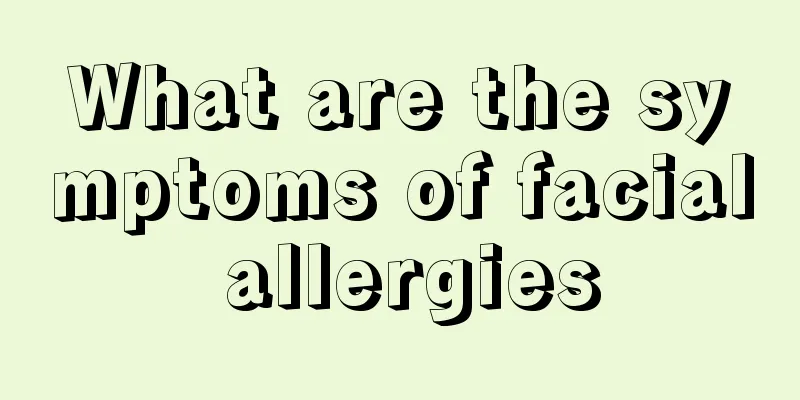 What are the symptoms of facial allergies
