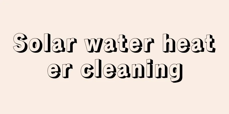 Solar water heater cleaning