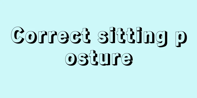 Correct sitting posture