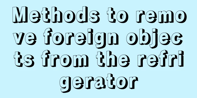 Methods to remove foreign objects from the refrigerator
