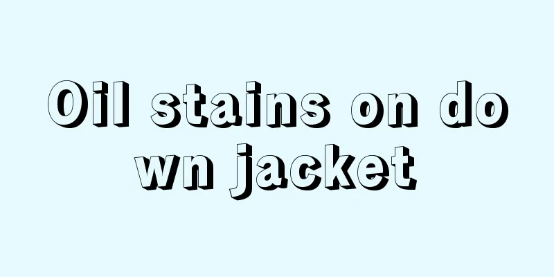 Oil stains on down jacket