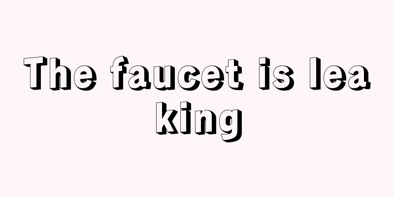 The faucet is leaking