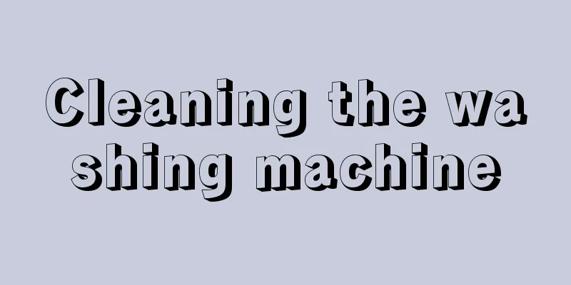 Cleaning the washing machine