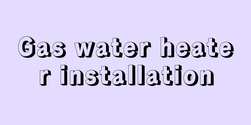 Gas water heater installation