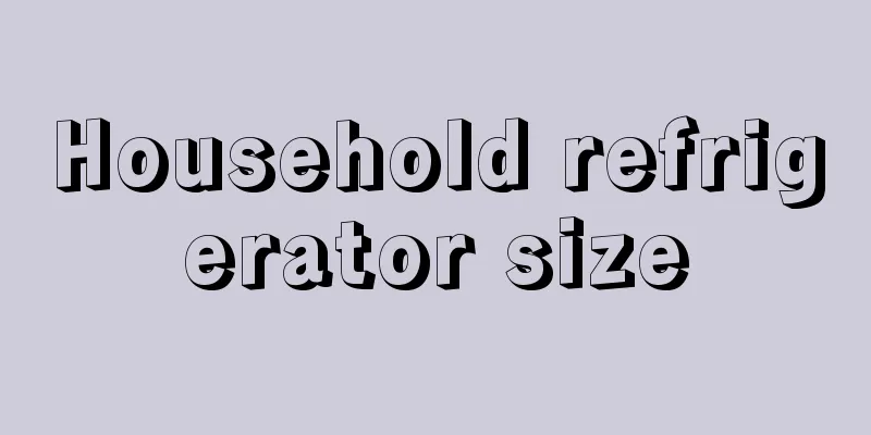 Household refrigerator size