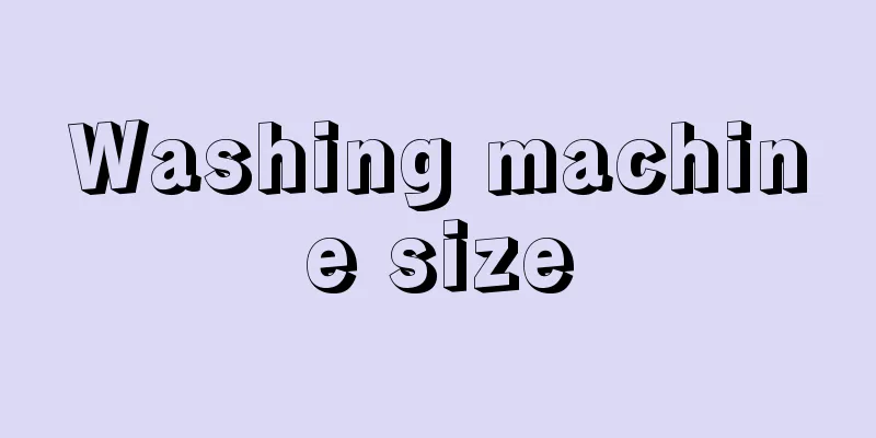 Washing machine size