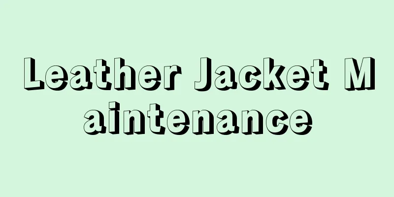 Leather Jacket Maintenance