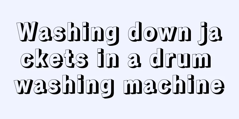Washing down jackets in a drum washing machine