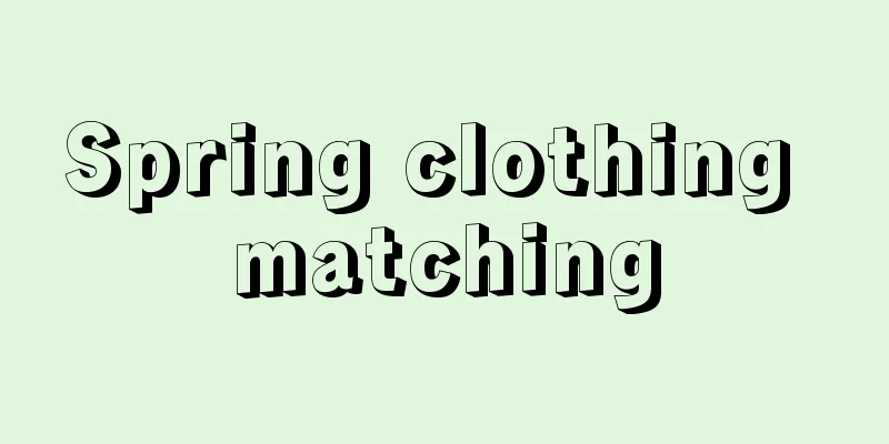 Spring clothing matching