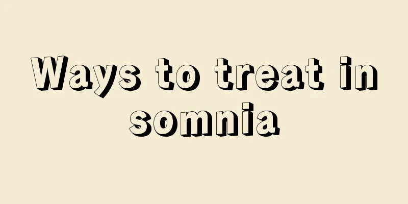 Ways to treat insomnia