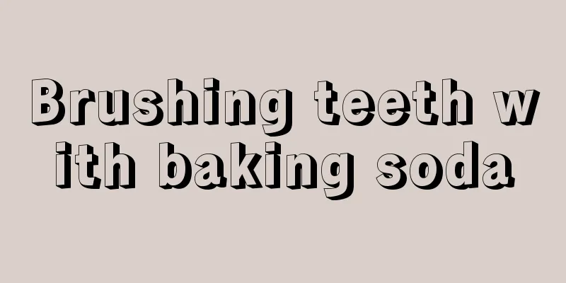 Brushing teeth with baking soda