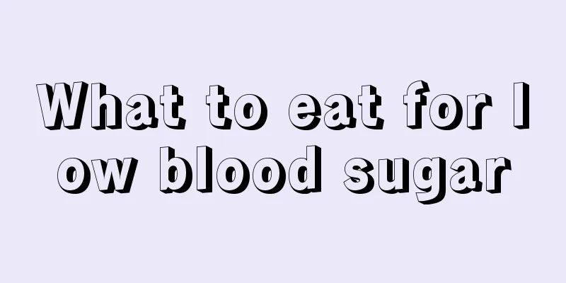 What to eat for low blood sugar