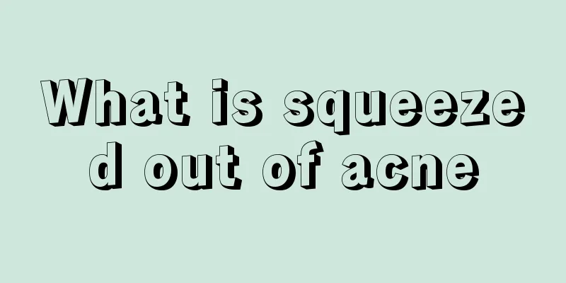 What is squeezed out of acne