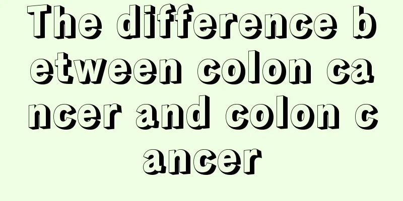 The difference between colon cancer and colon cancer
