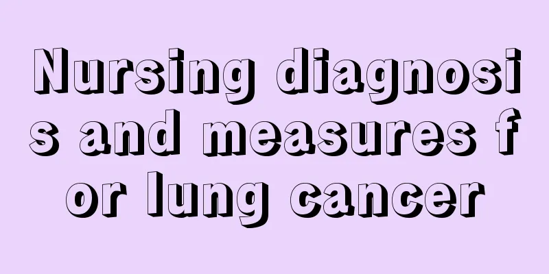 Nursing diagnosis and measures for lung cancer