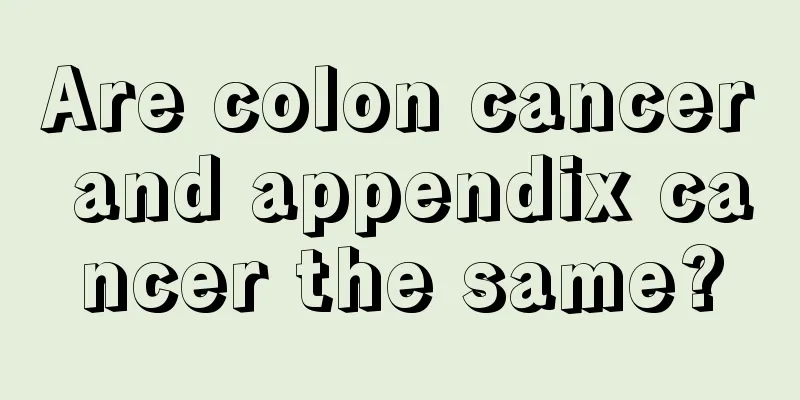 Are colon cancer and appendix cancer the same?