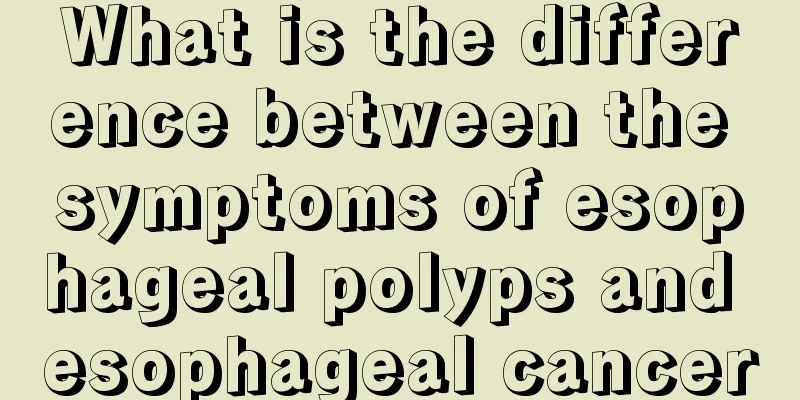 What is the difference between the symptoms of esophageal polyps and esophageal cancer