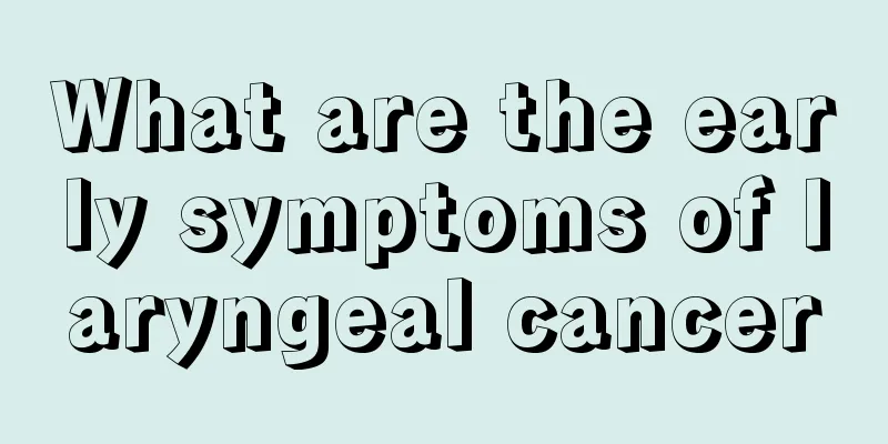 What are the early symptoms of laryngeal cancer