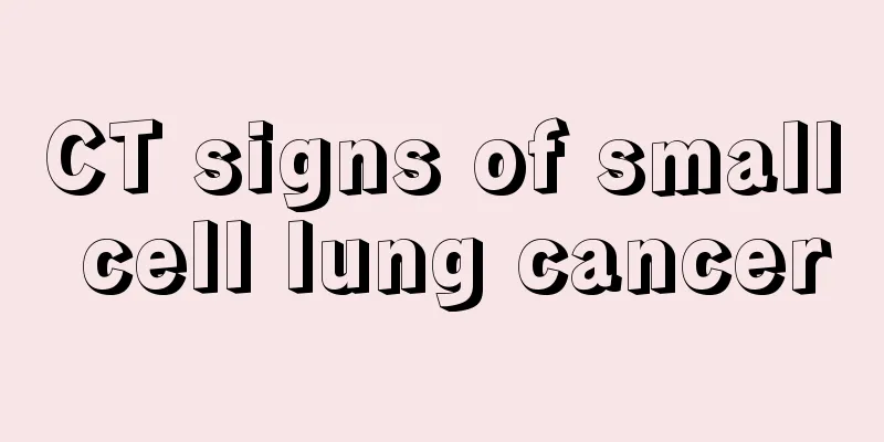 CT signs of small cell lung cancer